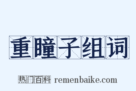 重瞳子组词是什么意思的图片